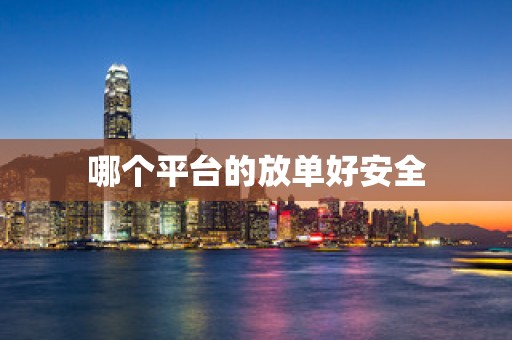 哪个平台的放单好安全