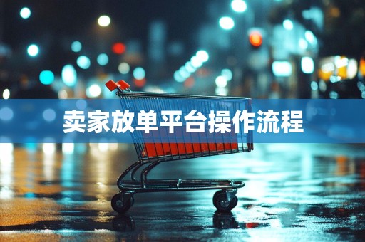 卖家放单平台操作流程
