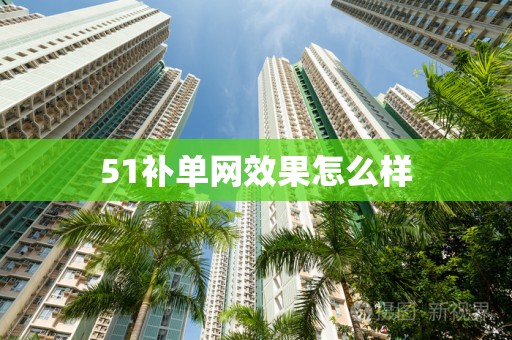 51补单网效果怎么样
