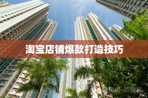 淘宝店铺爆款打造技巧