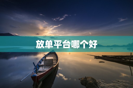 放单平台哪个好