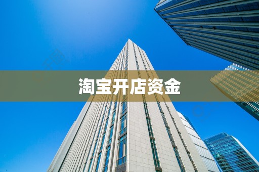 淘宝开店资金
