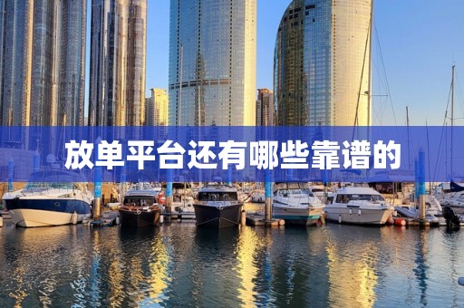 放单平台还有哪些靠谱的