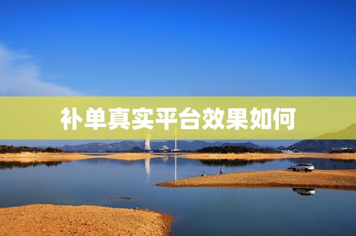 补单真实平台效果如何