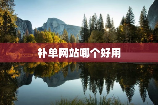 补单网站哪个好用