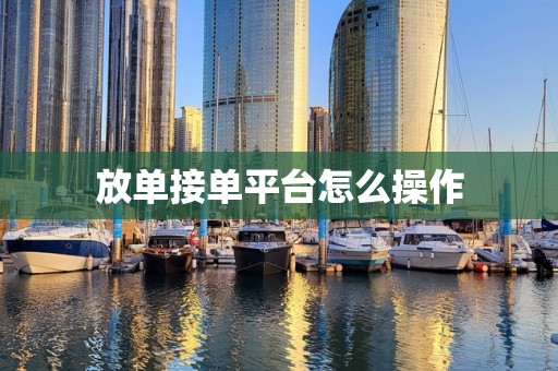 放单接单平台怎么操作