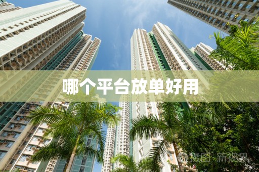 哪个平台放单好用