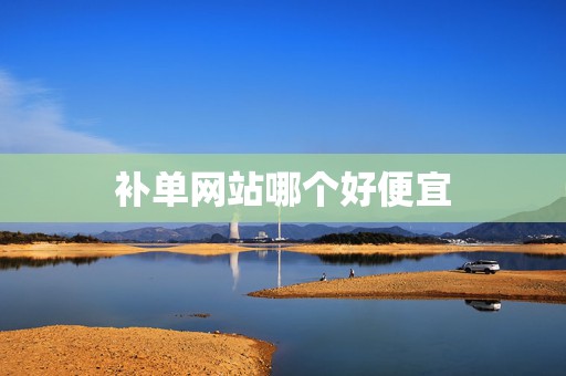 补单网站哪个好便宜