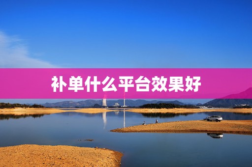补单什么平台效果好