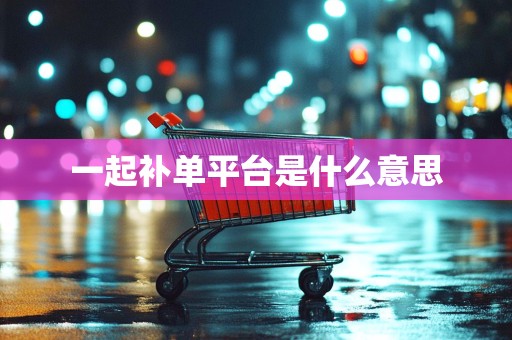 一起补单平台是什么意思