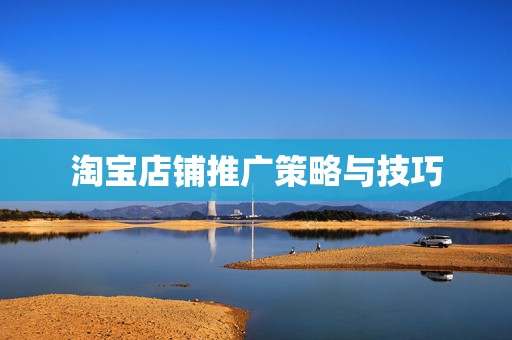 淘宝店铺推广策略与技巧