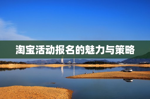淘宝活动报名的魅力与策略