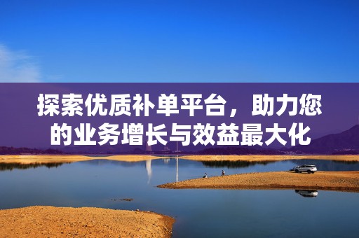 探索优质补单平台，助力您的业务增长与效益最大化