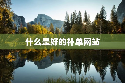 什么是好的补单网站
