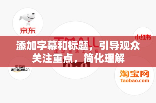 添加字幕和标题，引导观众关注重点，简化理解