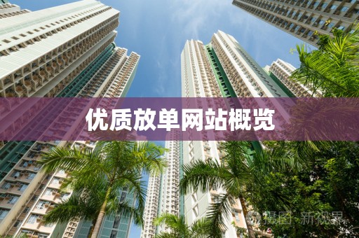 优质放单网站概览