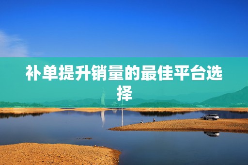 补单提升销量的最佳平台选择