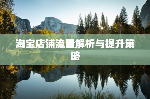 淘宝店铺流量解析与提升策略