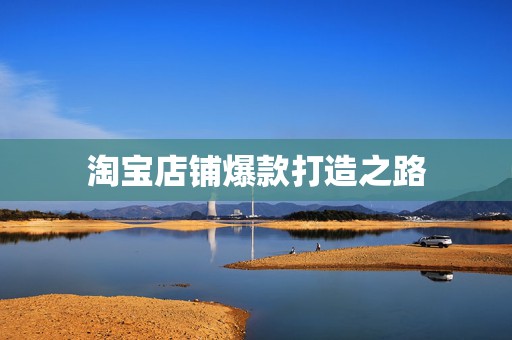 淘宝店铺爆款打造之路