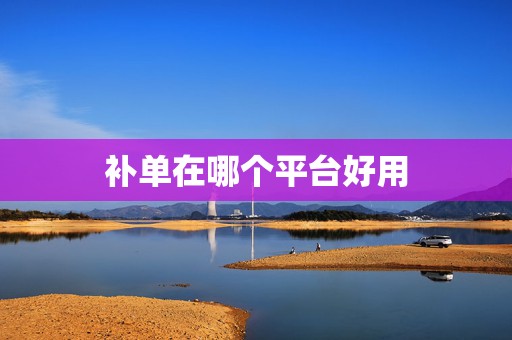 补单在哪个平台好用