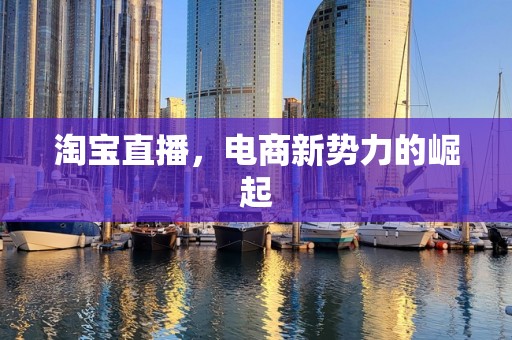 淘宝直播，电商新势力的崛起