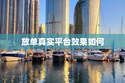 放单真实平台效果如何