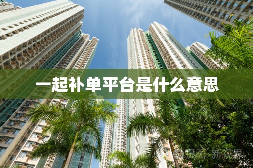 一起补单平台是什么意思