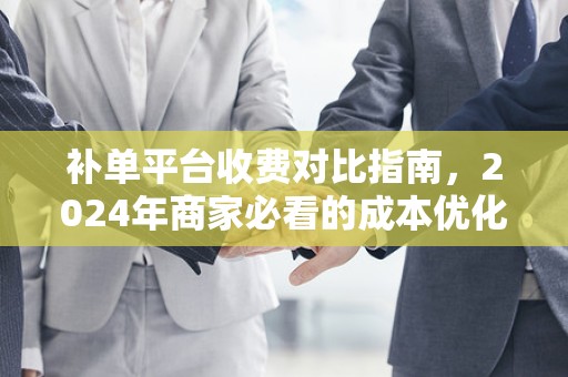 补单平台收费对比指南，2024年商家必看的成本优化方案
