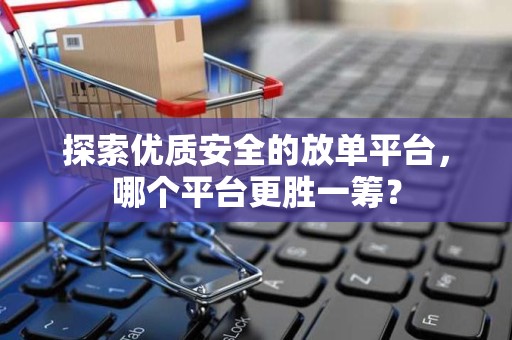 探索优质安全的放单平台，哪个平台更胜一筹？