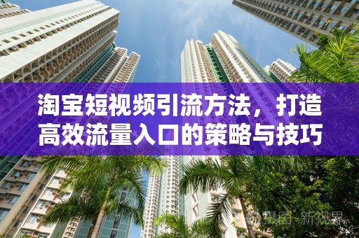 淘宝短视频引流方法，打造高效流量入口的策略与技巧