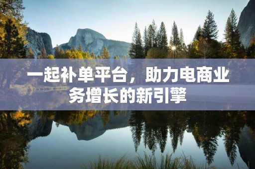 一起补单平台，助力电商业务增长的新引擎