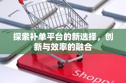 探索补单平台的新选择，创新与效率的融合
