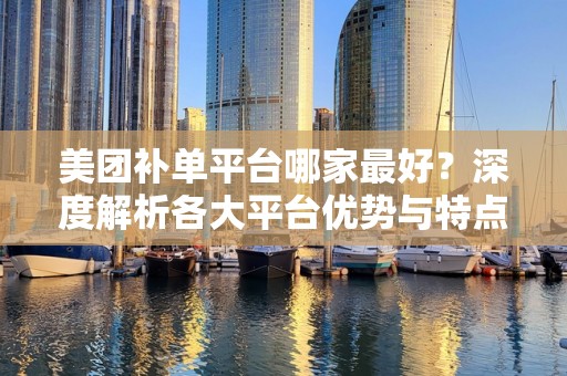 美团补单平台哪家最好？深度解析各大平台优势与特点