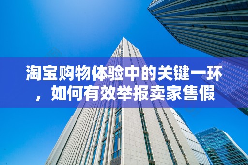淘宝购物体验中的关键一环，如何有效举报卖家售假