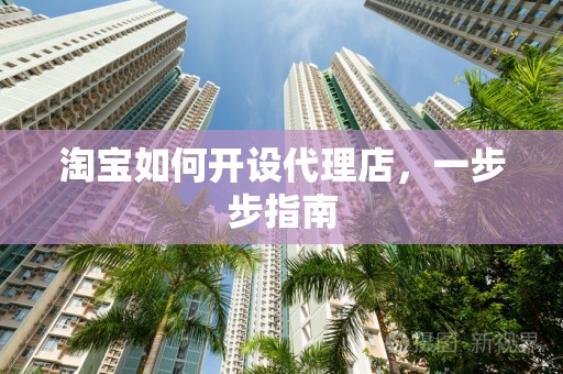 淘宝如何开设代理店，一步步指南