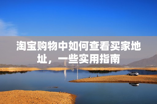 淘宝购物中如何查看买家地址，一些实用指南