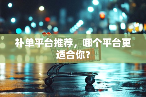 补单平台推荐，哪个平台更适合你？