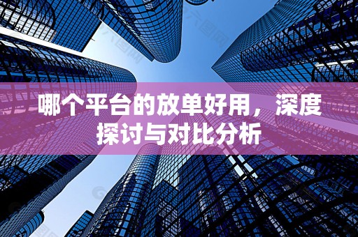 哪个平台的放单好用，深度探讨与对比分析