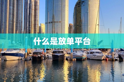 什么是放单平台