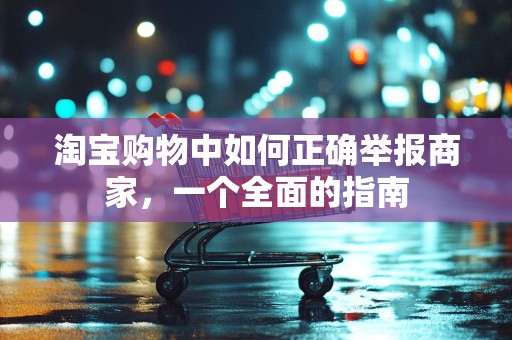 淘宝购物中如何正确举报商家，一个全面的指南