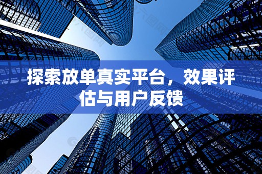 探索放单真实平台，效果评估与用户反馈