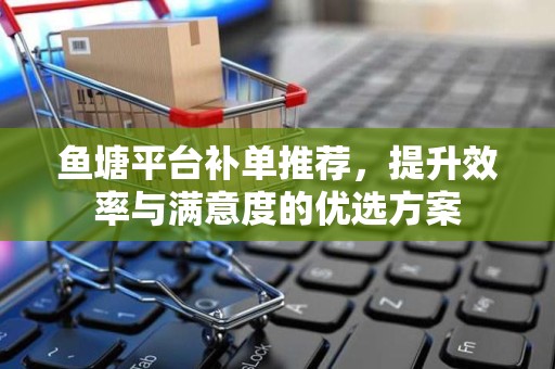 鱼塘平台补单推荐，提升效率与满意度的优选方案