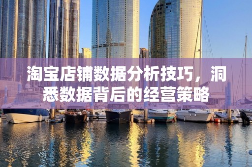 淘宝店铺数据分析技巧，洞悉数据背后的经营策略