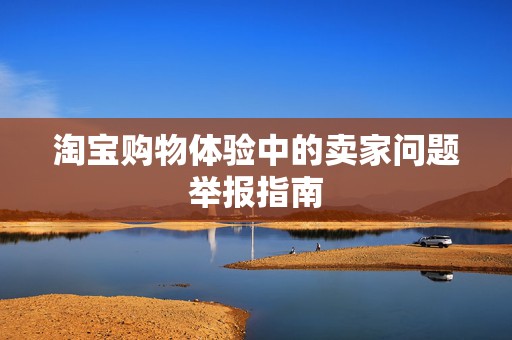 淘宝购物体验中的卖家问题举报指南