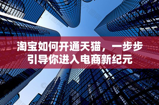 淘宝如何开通天猫，一步步引导你进入电商新纪元