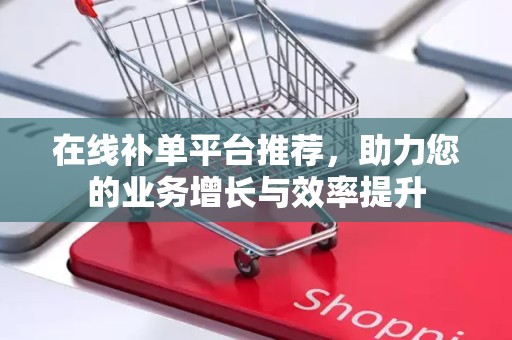 在线补单平台推荐，助力您的业务增长与效率提升