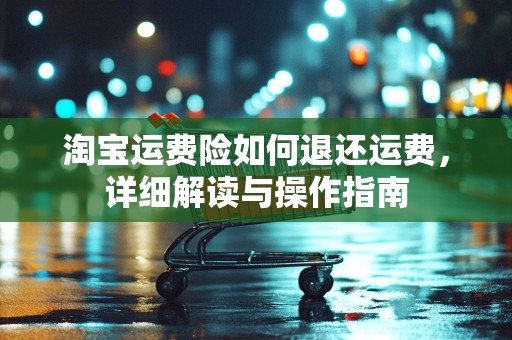 淘宝运费险如何退还运费，详细解读与操作指南