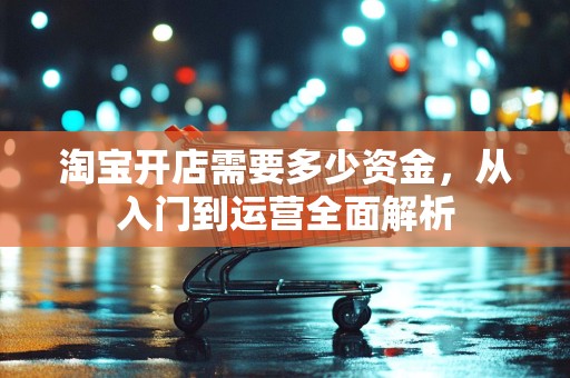淘宝开店需要多少资金，从入门到运营全面解析