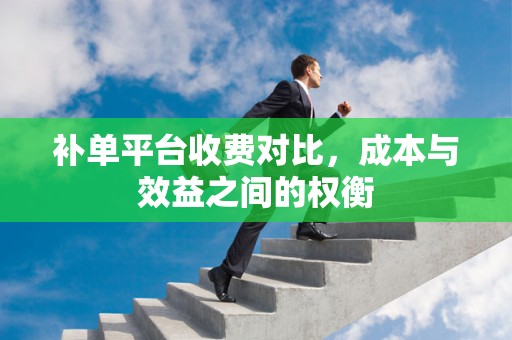 补单平台收费对比，成本与效益之间的权衡