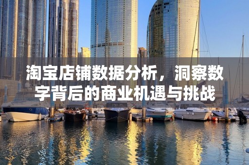 淘宝店铺数据分析，洞察数字背后的商业机遇与挑战